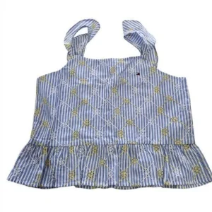 TOP TOMMY HILFIGER POPELIN RIGHE FIORI