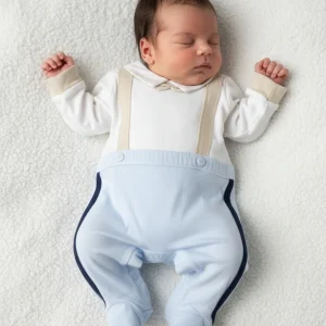 Tutina Neonato Sommaruga Papillon bianco celeste