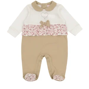 Tutina Neonata Batuffolini Cuore Strass beige