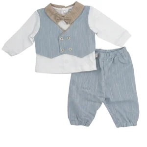 Clinico Neonato Nazareno Gabrielli Panciotto celeste bianco