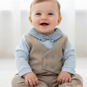 Clinico Neonato Nazareno Gabrielli Panciotto beige celeste