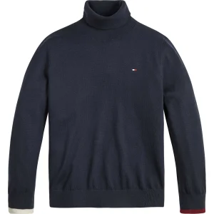 MAGLIA TOMMY HILFIGER COLLO ALTO BLU