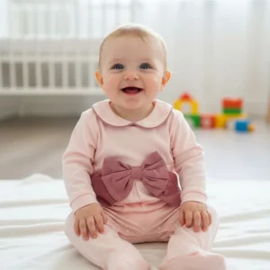 Tutina Neonata Nazareno Gabrielli Fiocco rosa chiaro