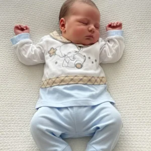 Clinico Neonato Preziosini Elefantino bianco e celeste