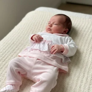 Clinico Neonata Preziosini Fiocchetto bianco e rosa