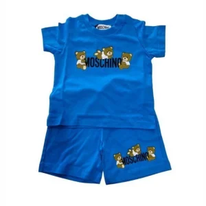 SET MOSCHINO BLU T-SHIRT+SHORT