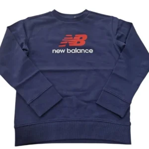 FELPA NEW BALANCE BLU LOGO ROSSO