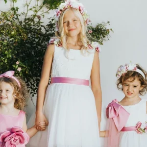 ABITO COLORICHIARI FIORI SULLE SPALLE