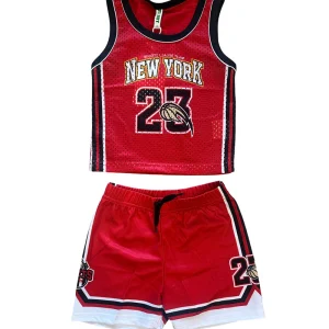 Completo Bambino Basket  rosso