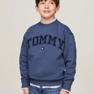 FELPA TOMMY HILFIGER BLU LOGO