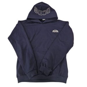 FELPA GCDS BLU LOGO CAPPUCCIO