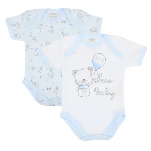 Body Neonato Balloon azzurri