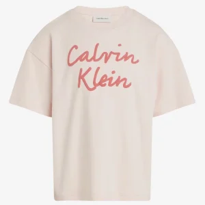 CALVIN KLEIN T-SHIRT ROSA LOGO ROSA