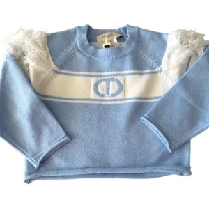 MAGLIONCINO TWINSET LOGO CELESTE