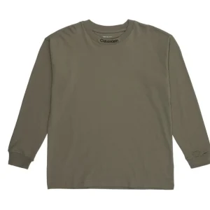 CALVIN KLEIN T-SHIRT LOGO COLLO VERDE