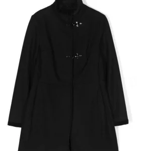 FAY CAPPOTTO NERO COLLO ALTO