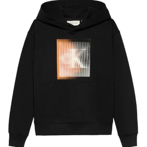 FELPA CALVIN KLEIN BLACK LOGO ARANCIO