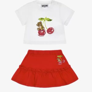 COMPLETO MOSCHINO CILIEGIA T-SHIRT + GONNA