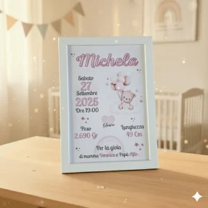 Cornice Nascita- Orso nuvoletta