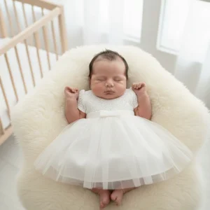 Abito Neonata Damigella bianco