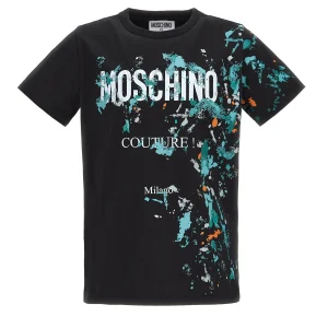T-SHIRT A MOSCHINO NERA VERNICE