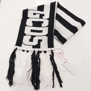 SCIARPA CON FRANGE E LOGO