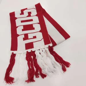 SCIARPA CON FRANGE E LOGO