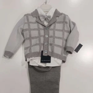 COMPLETO MAGLIONCINO GRIGIO A QUADRI