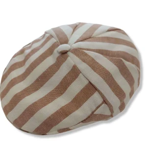 COPPOLETTA COLORI CHIARI RIGHE CUOIO