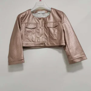 GIACCA COLORICHIARI IN SIMIL PELLE ROSA