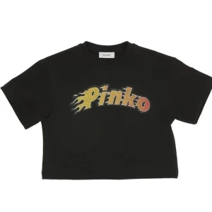 T-SHIRT PINKO CON RICAMO PINKO FIRE NERA