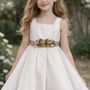 ABITO COLORICHIARI LUMINOSO CINTA FIORI