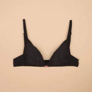 Luisa Bralette Nero Plumetis