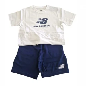NEW BALANCE TUTA SHORT+T-SHIRT BLU