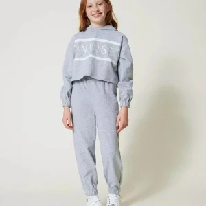 PANTALONE TWINSET FELPA GRIGIO