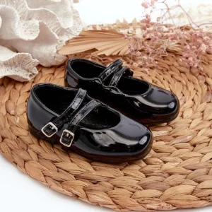 Ballerine bambina Mary Janes 21 nere lucide