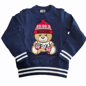 FELPA MOSCHINO BLU SCURO CON TOY