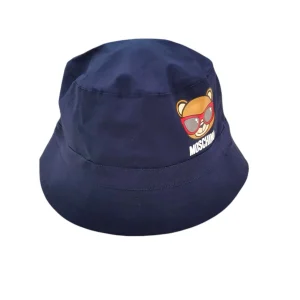 CAPPELLO BUCKET BLU MOSCHINO