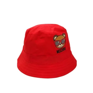 CAPPELLO BUCKET ROSSO MOSCHINO