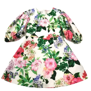 ABITO PETIT IN RASO A FIORI