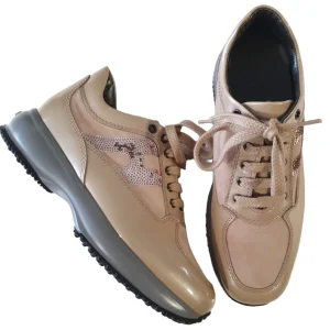 HOGAN LUCIDO + CAMOSCIO BEIGE H PAIETTATE