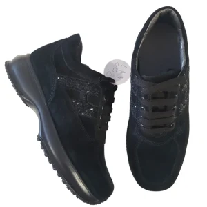 HOGAN NERO CAMOSCIO H BRILLANTINI