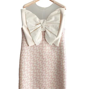 ABITO ELISABETTA FRANCHI CON STAMPA E FIOCCO