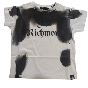 T-SHIRT RICHMOND BIANCA LOGO NERO