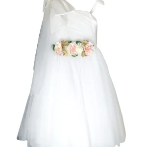 ABITO COLORICHIARI BIANCO CON FIOCCO