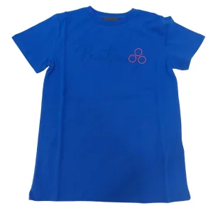 PEUTEREY T-SHIRT BLU LOGO
