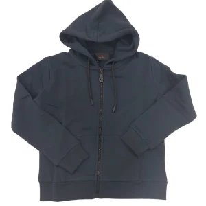 PEUTEREY FELPA ZIP BLU