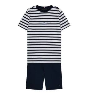 COMPLETO TOMMY HILFIGER T-SHIRT RIGHE + SHORT