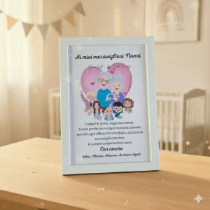 Quadretto Personalizzato per Nonni – “Il nostro amore per voi”