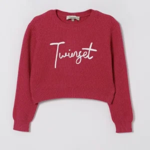 MAGLIONCINO TWINSET FUCSIA LOGO